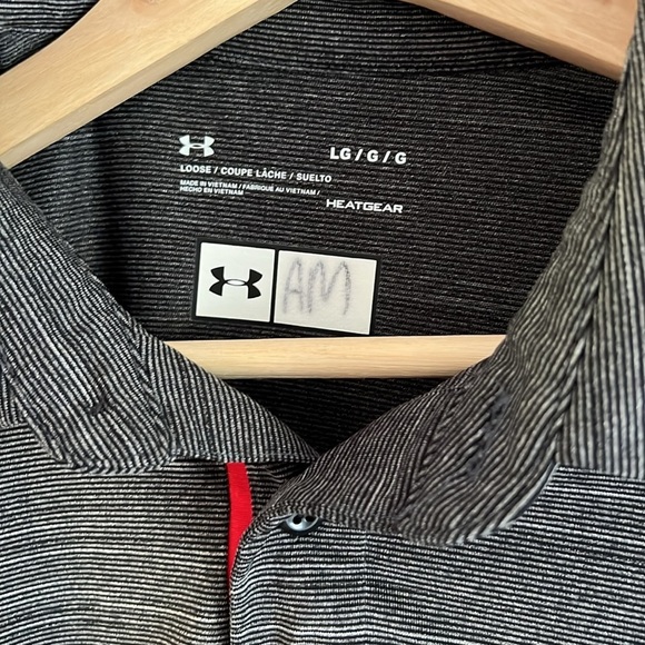 Under Armour Utah Utes Men’s Gray Polo Moisture-Wicking Shirt Size Large - Picture 6 of 8